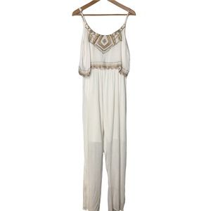 RAGA X ANTHROPOLOGIE Cream Embroidered Jumper - S